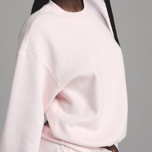 Skims Cotton Fleece Classic Crewneck in Pink